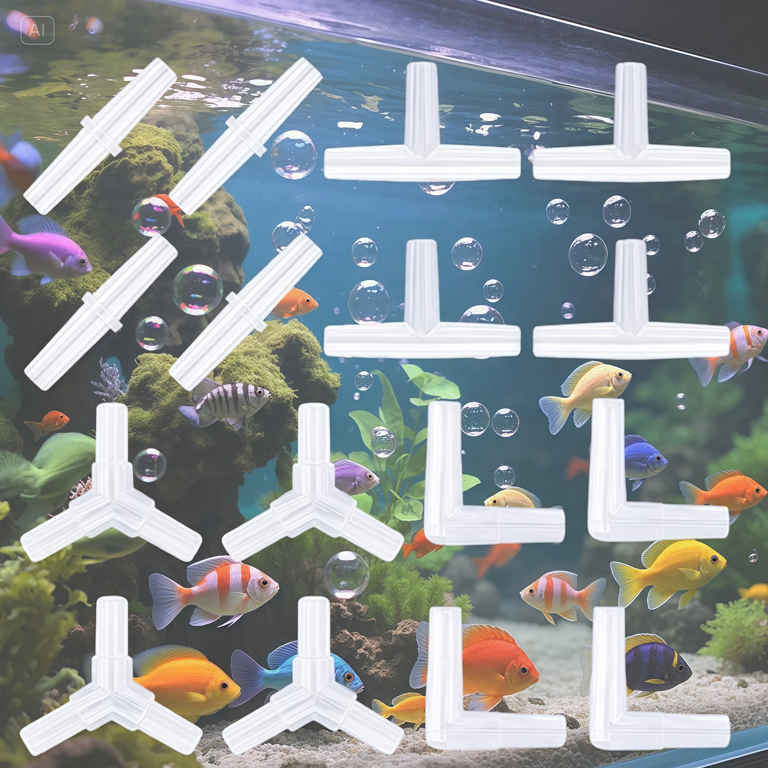 Aquarium Fish Unique - 20/40Pcs Aquarium Air Pump Connector Kit