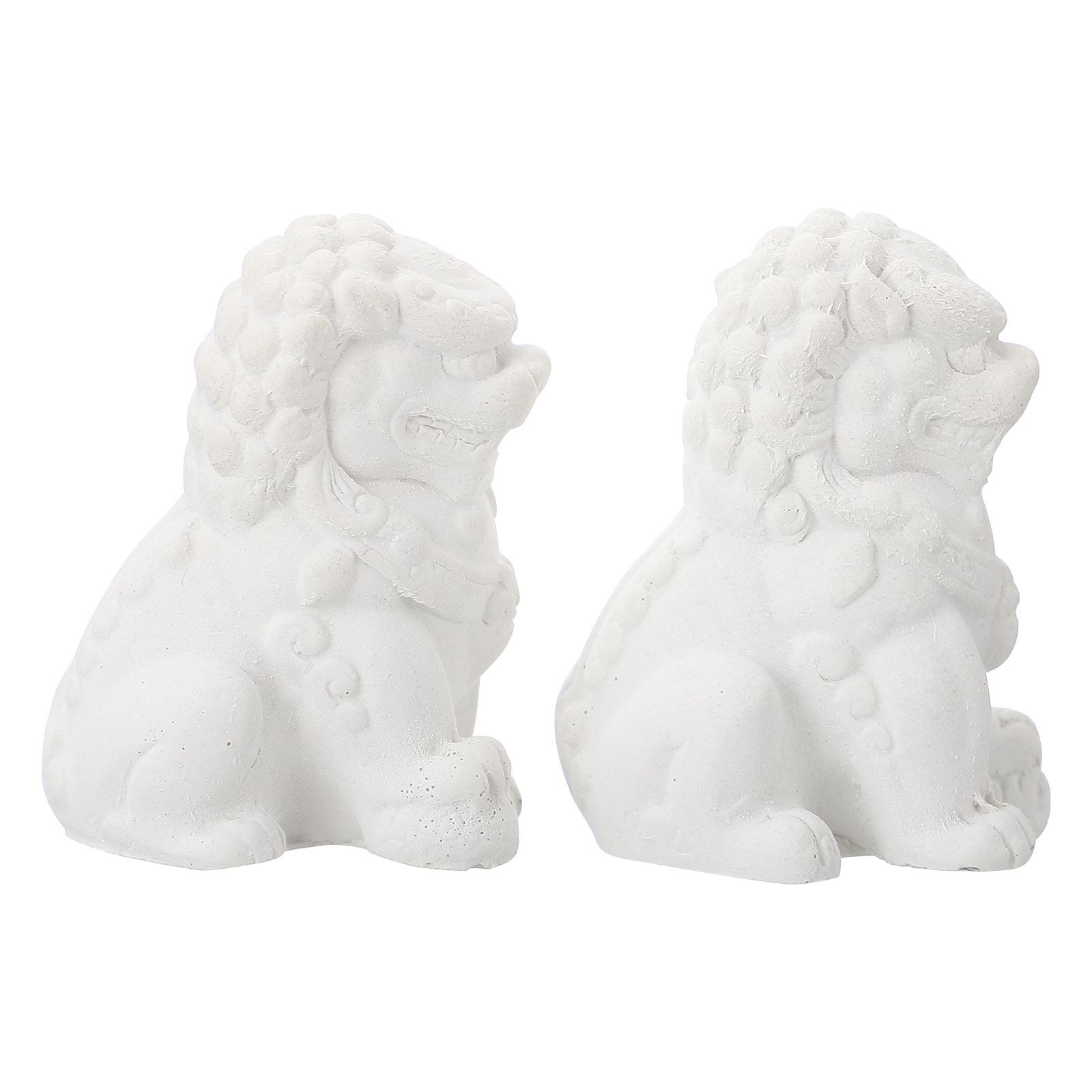 Aquarium Fish Unique - 1Pair Mini Lion Cement Ornament Aquarium