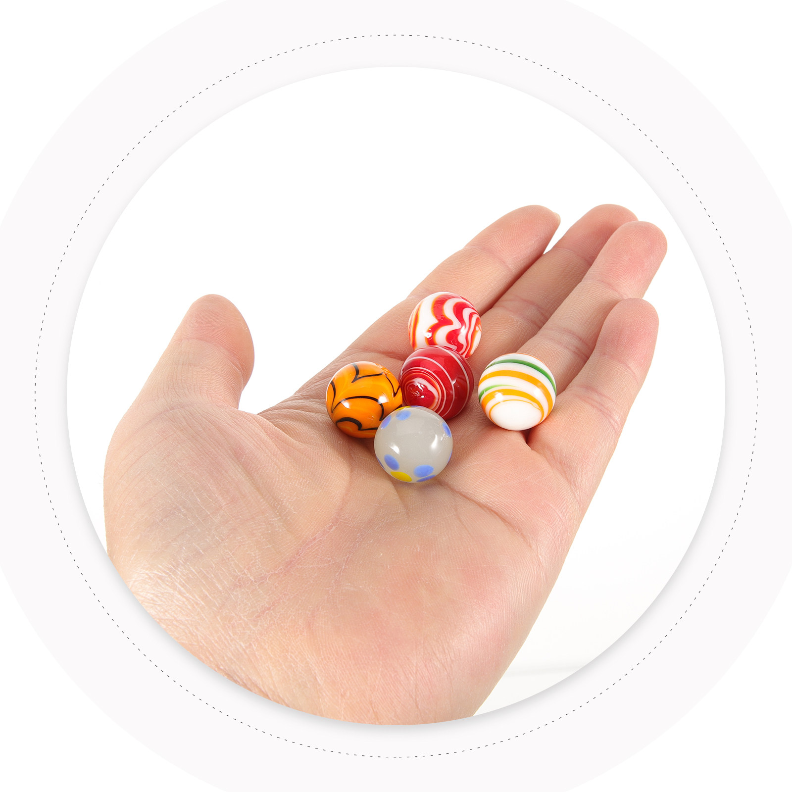 Aquarium Fish Game - 30Pcs Colorful Glass Marbles Smooth Round