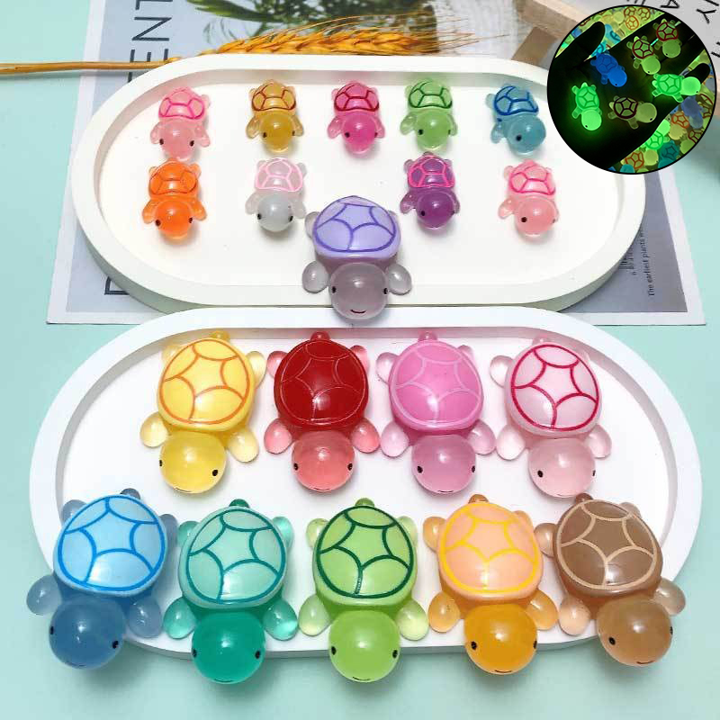 Aquarium Fish Names - 6/10pcs Mini Luminous Turtle Home Decor