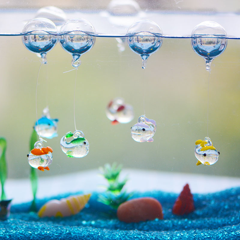 Aquarium Fish Game - 5PCS Glass Luminous Whale Float Ball