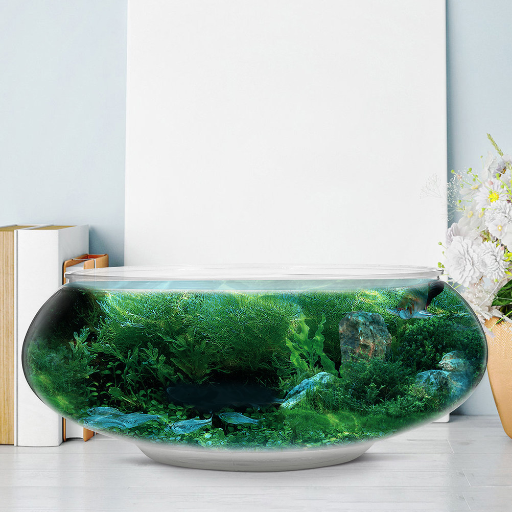 Fish Toy In Aquarium - 2Pcs Desktop Small Plastic Fish Tank