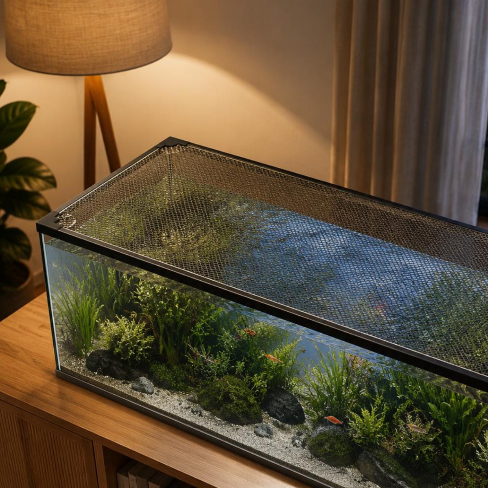 Aquarium Fish Net - Fish Aquarium Net Cover Quick Installation