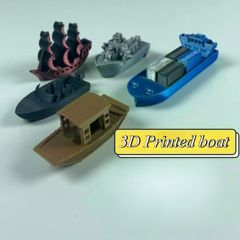 Fish Toys For Aquarium - 3D Printed Mini Small Boat Micro