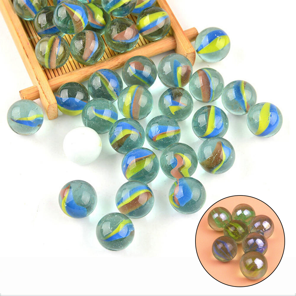 10/50PCS 25/14mm Colorful Glas - Aquarium Fish Game ulasan dan harga