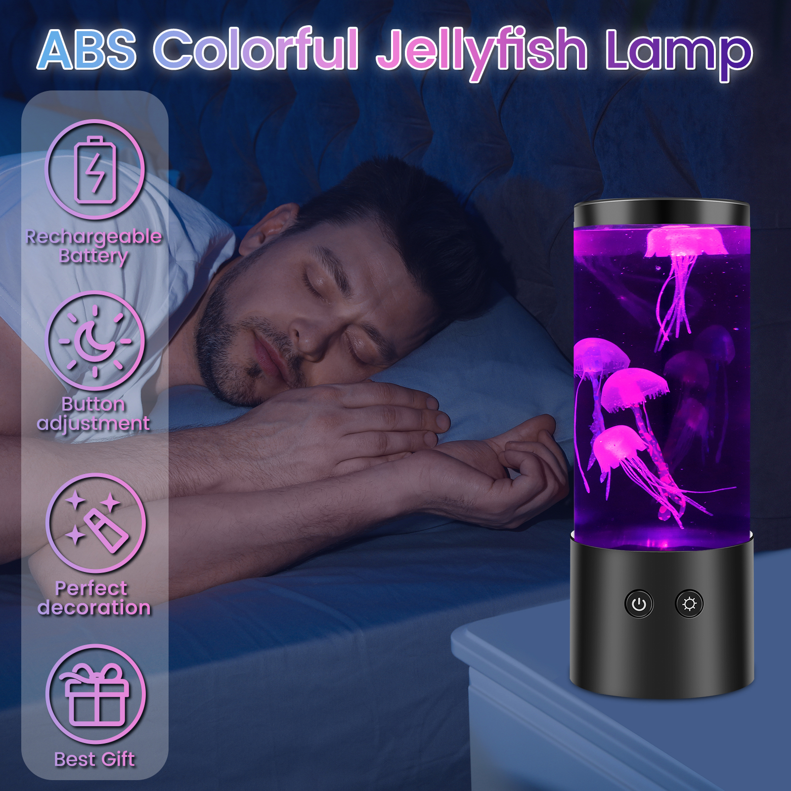 Jellyfish Night Light LED Fish - Fish Toys For Aquarium ulasan dan harga