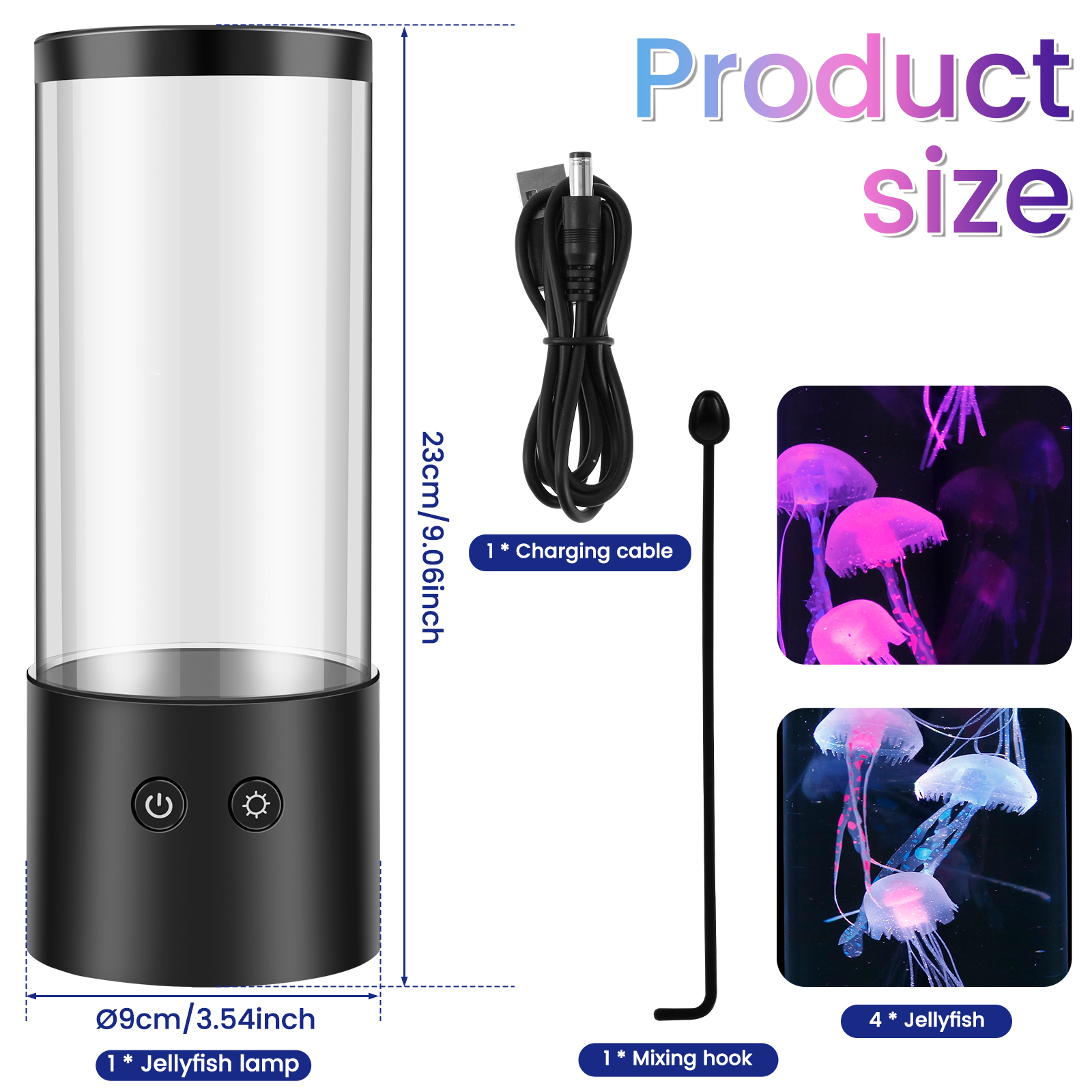 Jellyfish Night Light LED Fish - Fish Toys For Aquarium ulasan dan harga