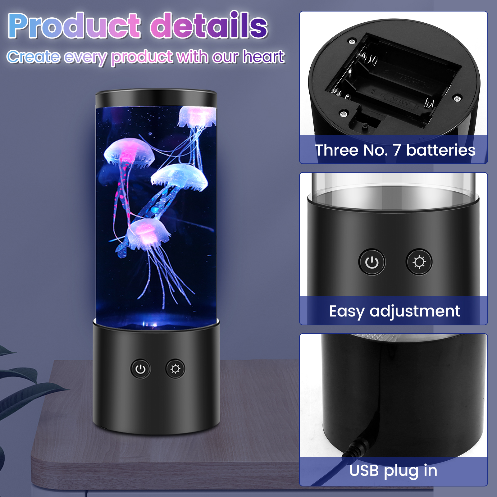 Jellyfish Night Light LED Fish - Fish Toys For Aquarium ulasan dan harga