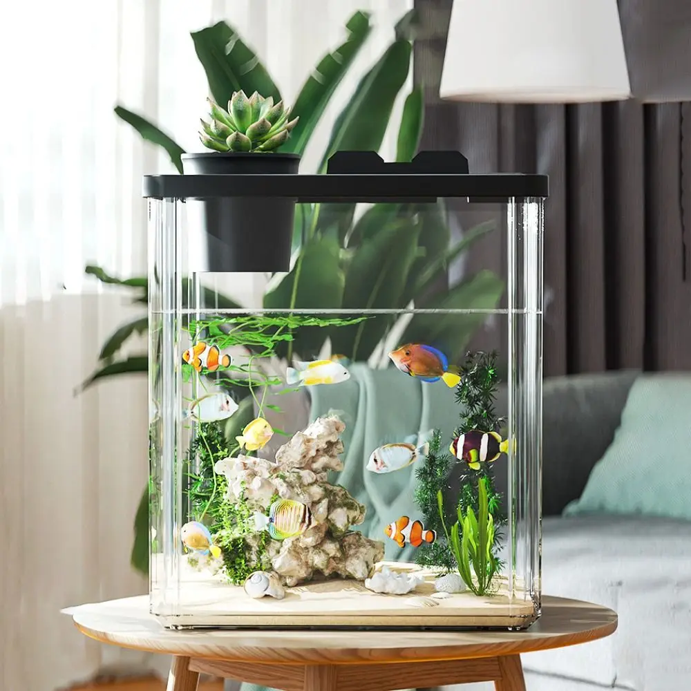 Aquarium Desktop Fish Tank Wat - Fish Toy In Aquarium ulasan dan harga