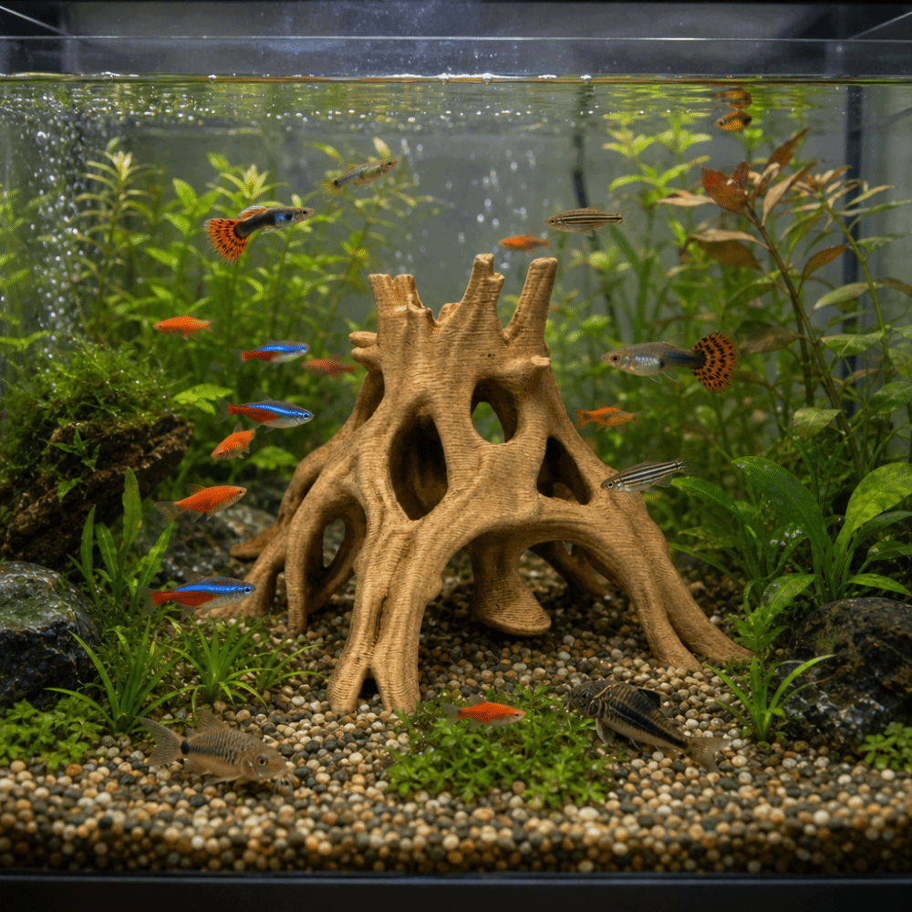 Tree Trunk Fish Shrimp Hiding  - Aquarium Fish Unique ulasan dan harga