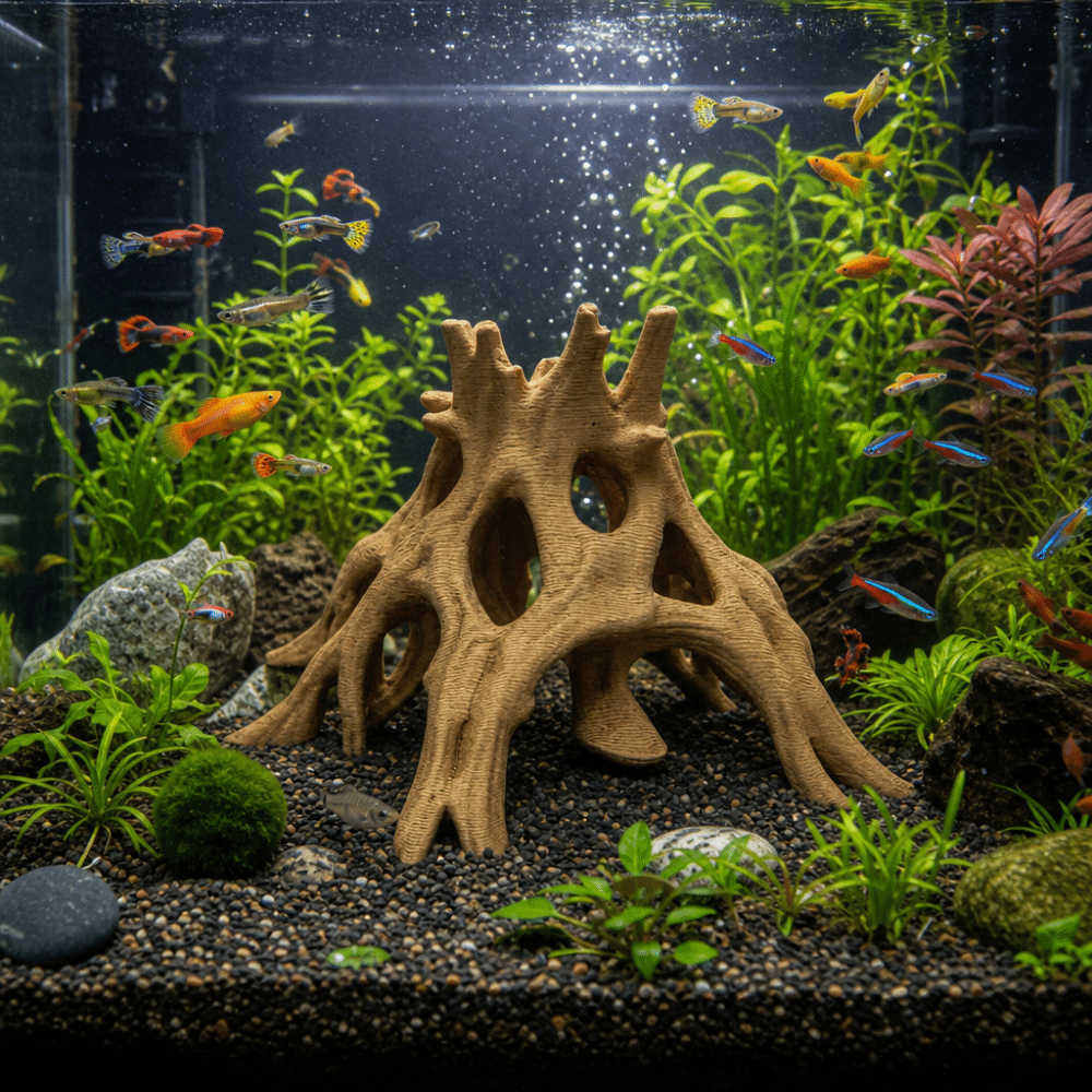 Tree Trunk Fish Shrimp Hiding  - Aquarium Fish Unique ulasan dan harga