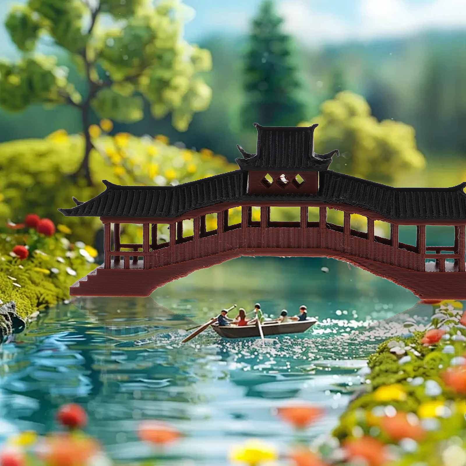 Mini Plastic Pavilion Statue M - Aquarium Fish Names ulasan dan harga