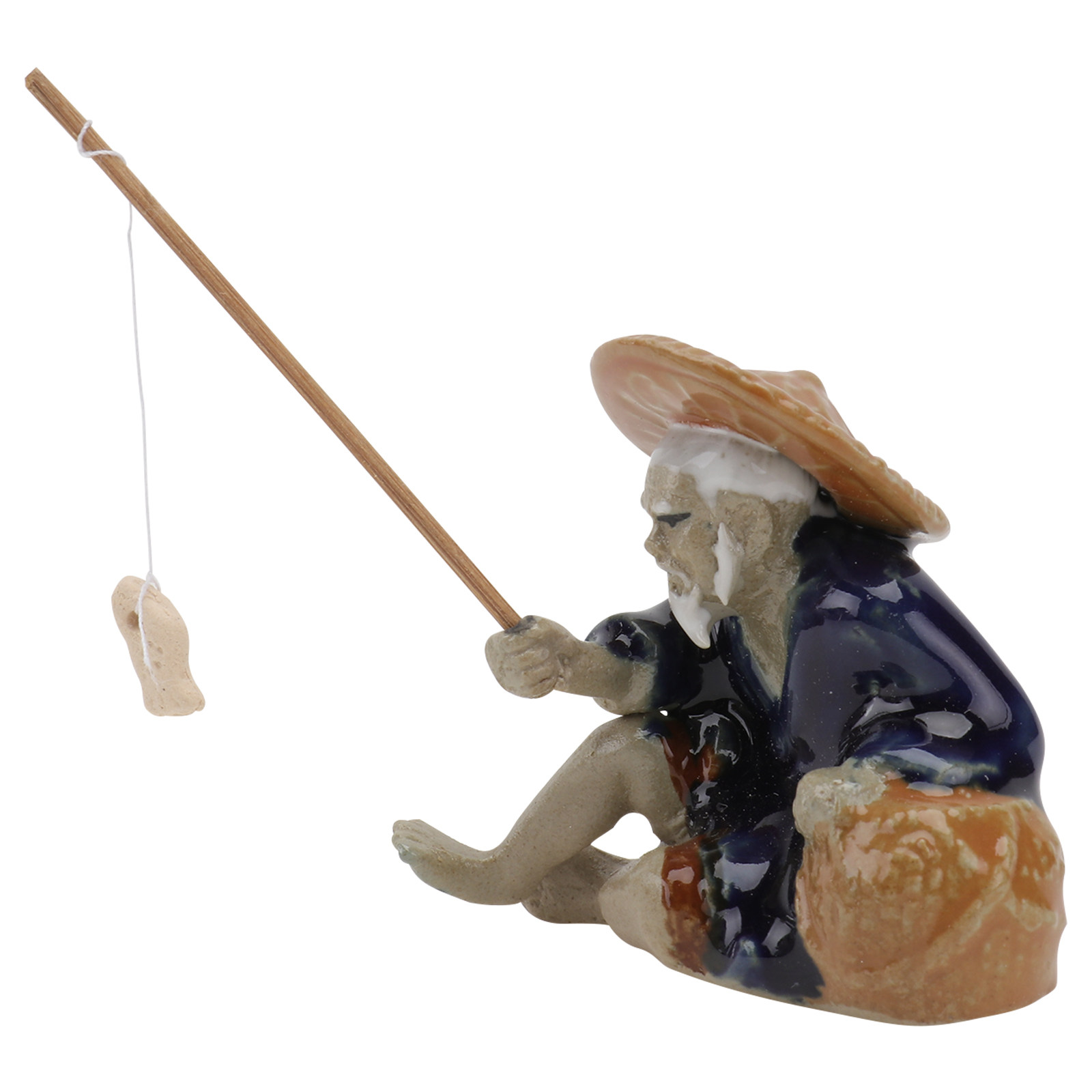 1Pcs Unique Fisherman Sculptur - Aquarium Fish Unique ulasan dan harga