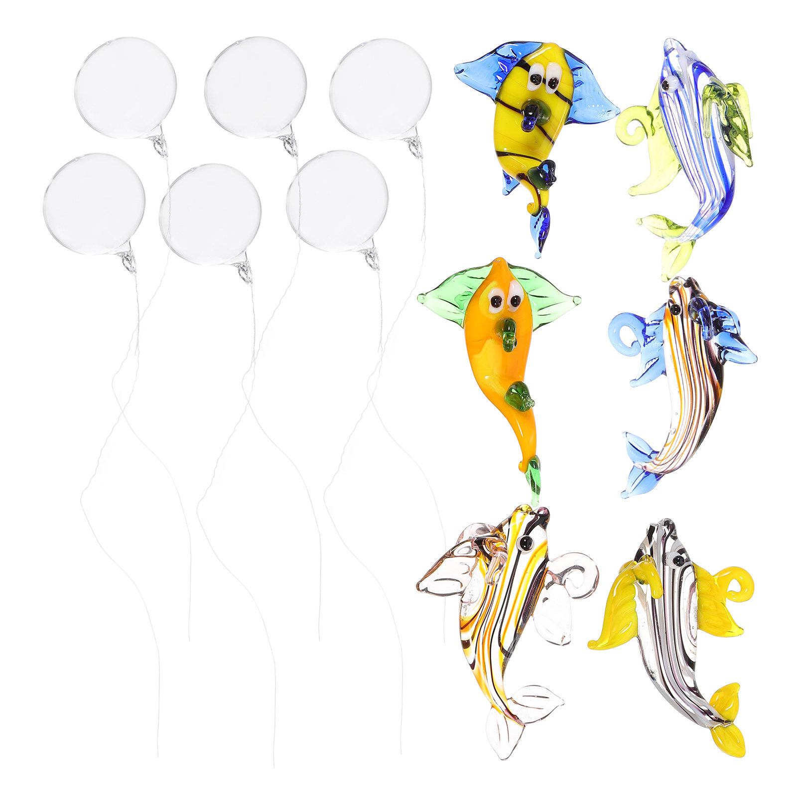 6Pcs Aquarium Float Ball Decor - Aquarium Fish Unique ulasan dan harga