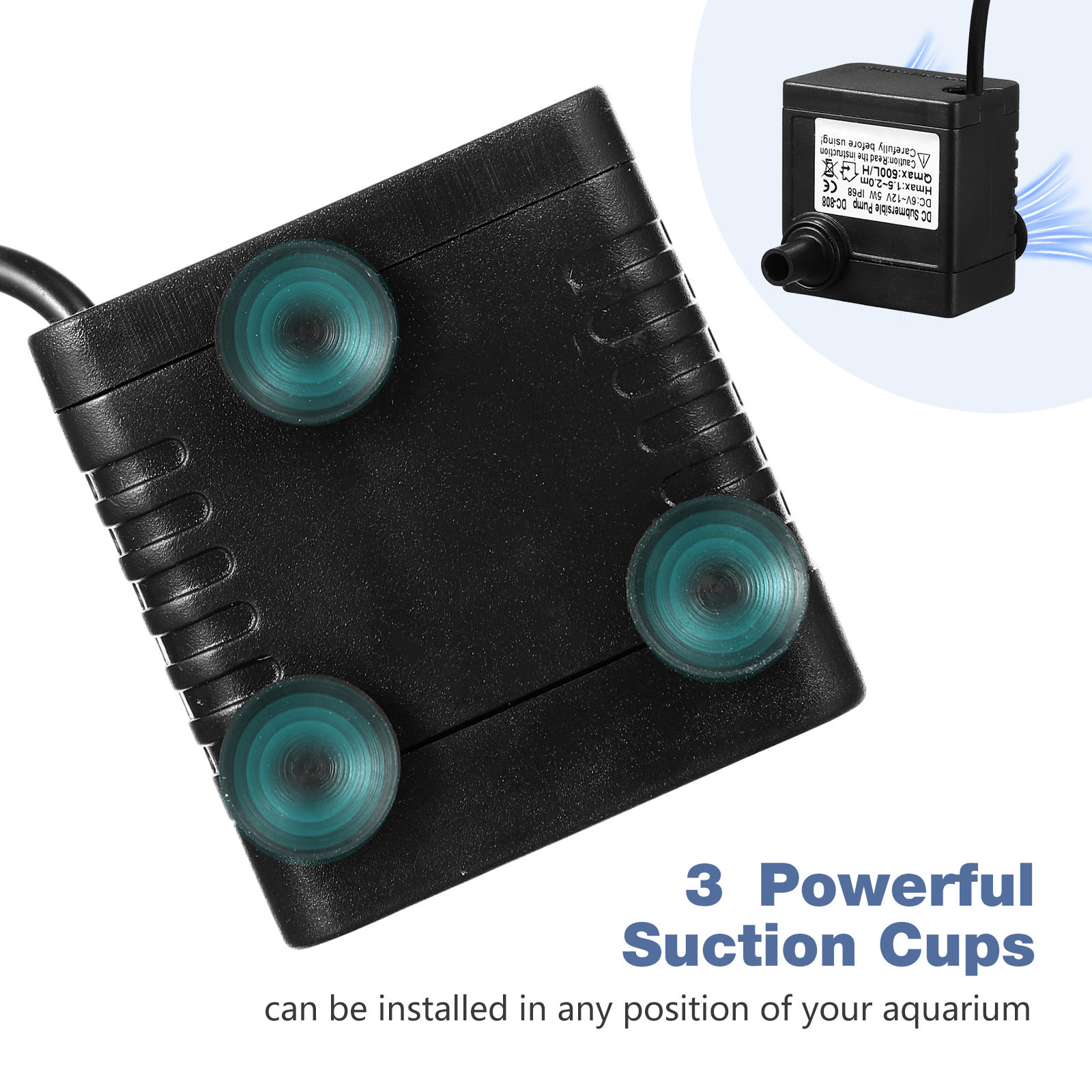 -12V 5W Black Submersible Wate - Aquarium Fish Rate ulasan dan harga