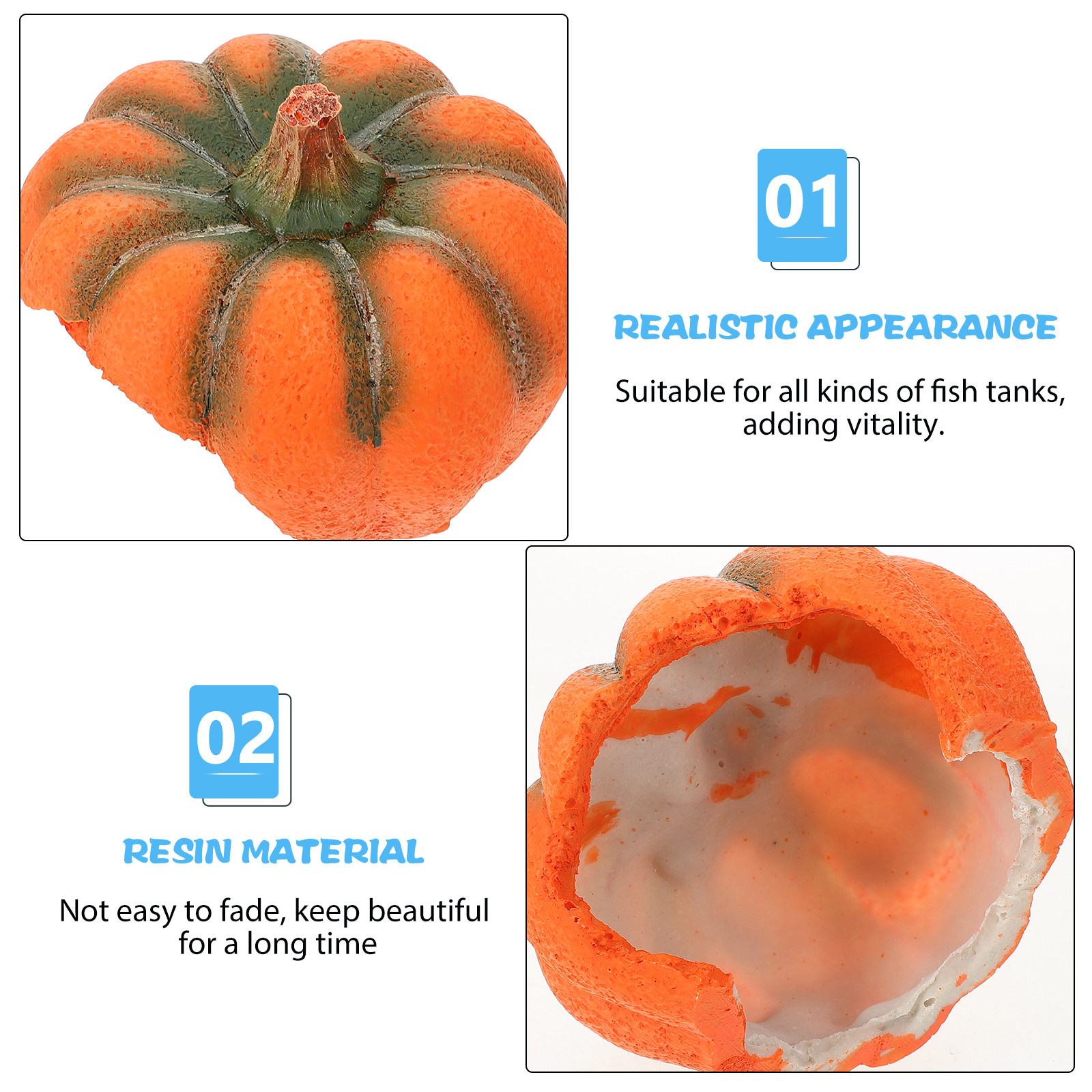 Pumpkin Shaped Aquarium Decor  - Aquarium Fish Unique ulasan dan harga