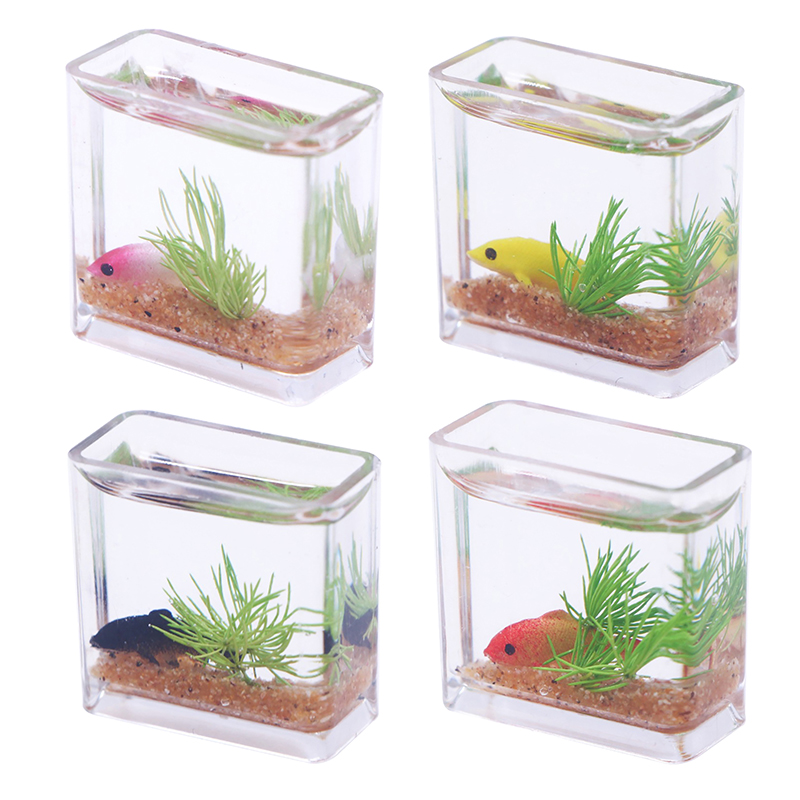 1Pc 1:12 Dollhouse Miniature F - Fish Toys For Aquarium ulasan dan harga