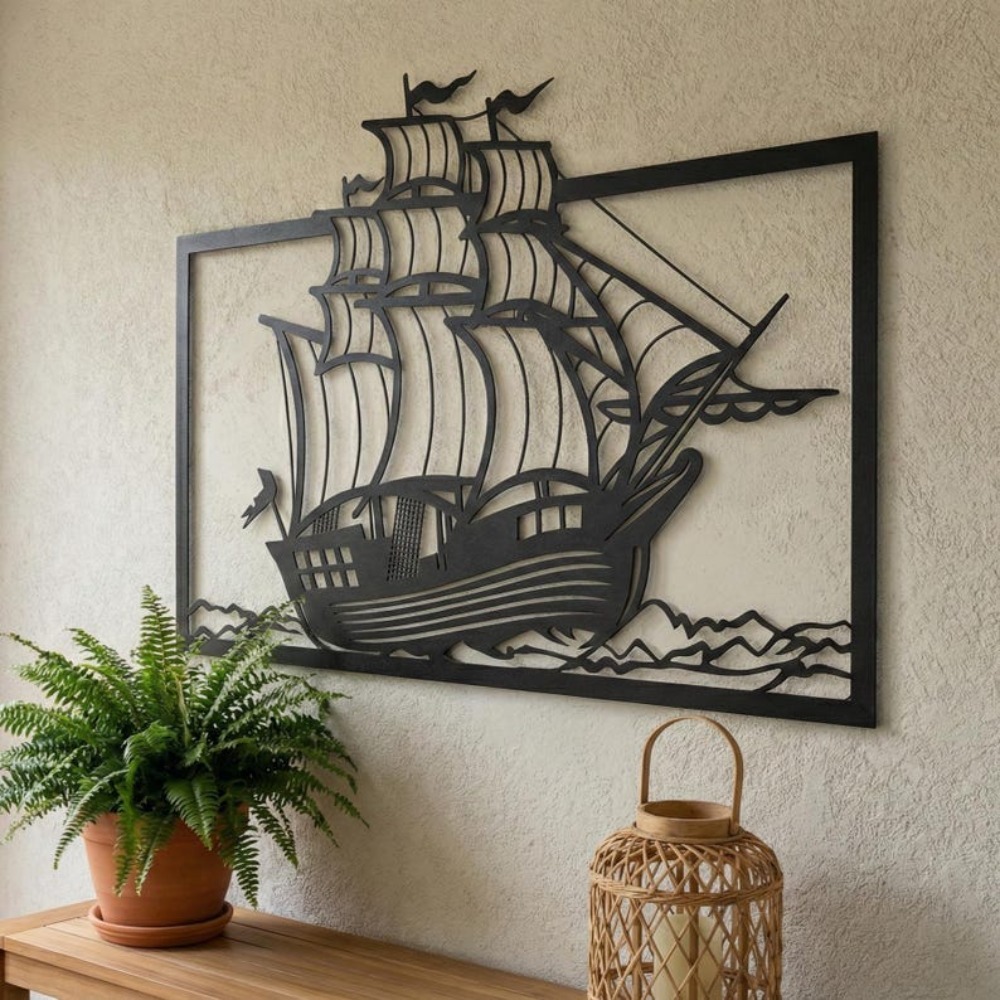 Metal Sailboat Wall Art, Coast - Aquarium Fish Names ulasan dan harga
