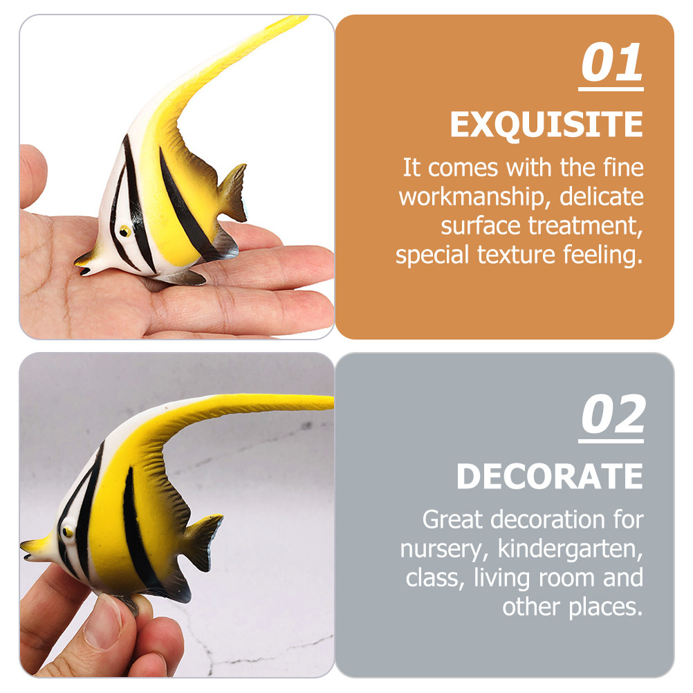 Lifelike Angelfish Plastic Aqu - Fish Toy In Aquarium ulasan dan harga