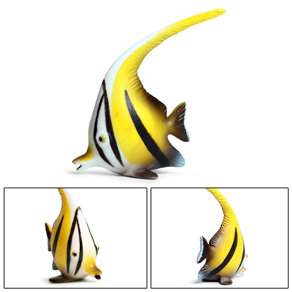 Lifelike Angelfish Plastic Aqu - Fish Toy In Aquarium ulasan dan harga