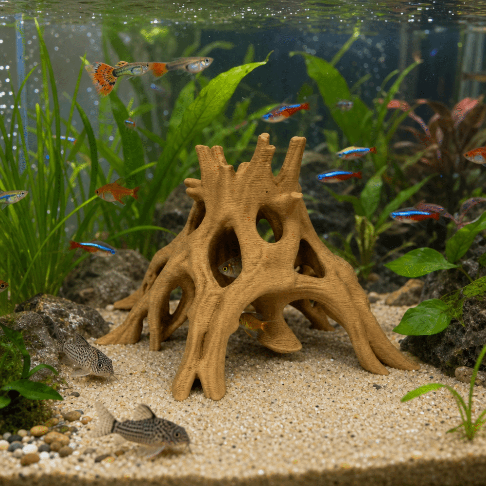 Tree Trunk Fish Shrimp Hiding  - Aquarium Fish Unique ulasan dan harga