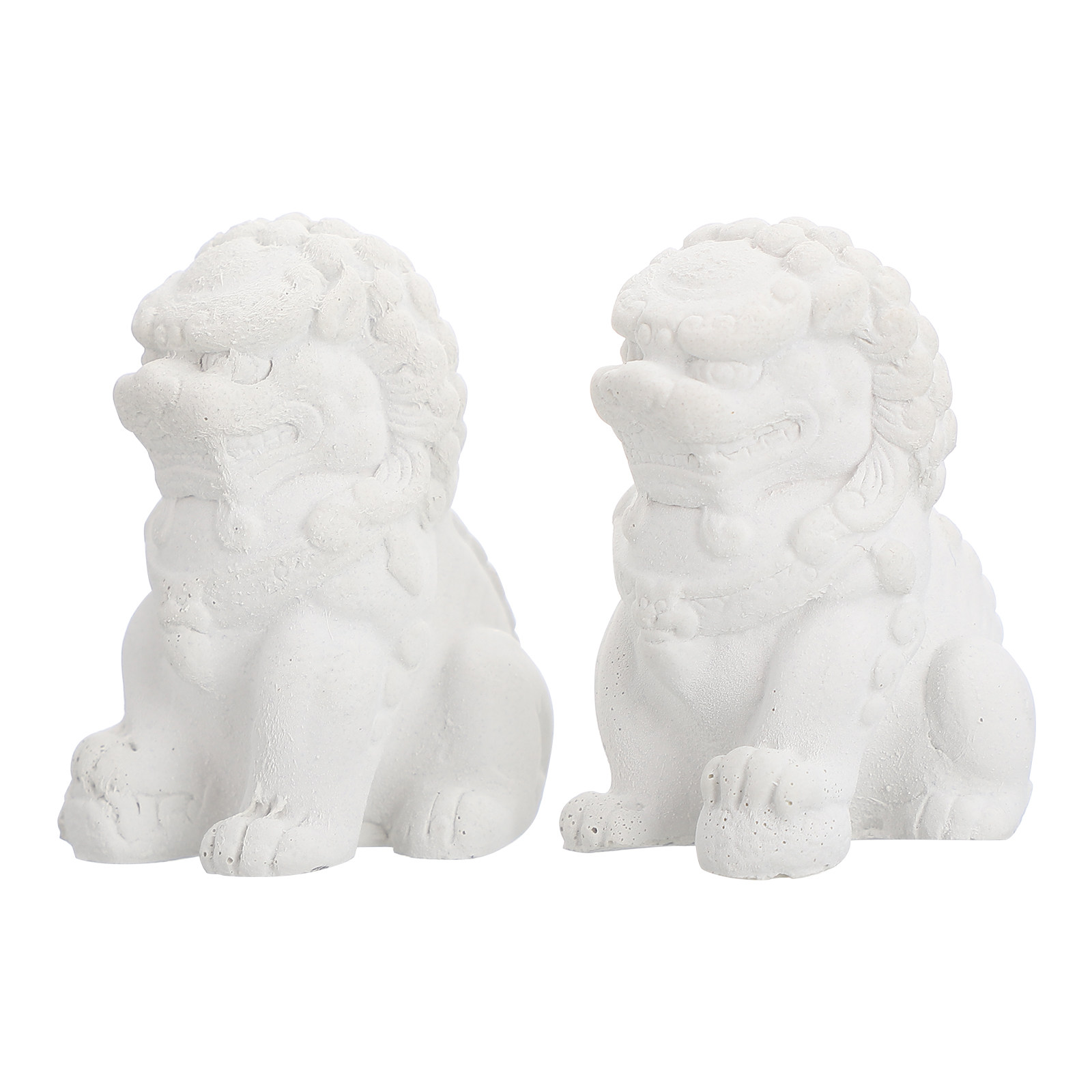 1Pair Mini Lion Cement Ornamen - Aquarium Fish Unique ulasan dan harga