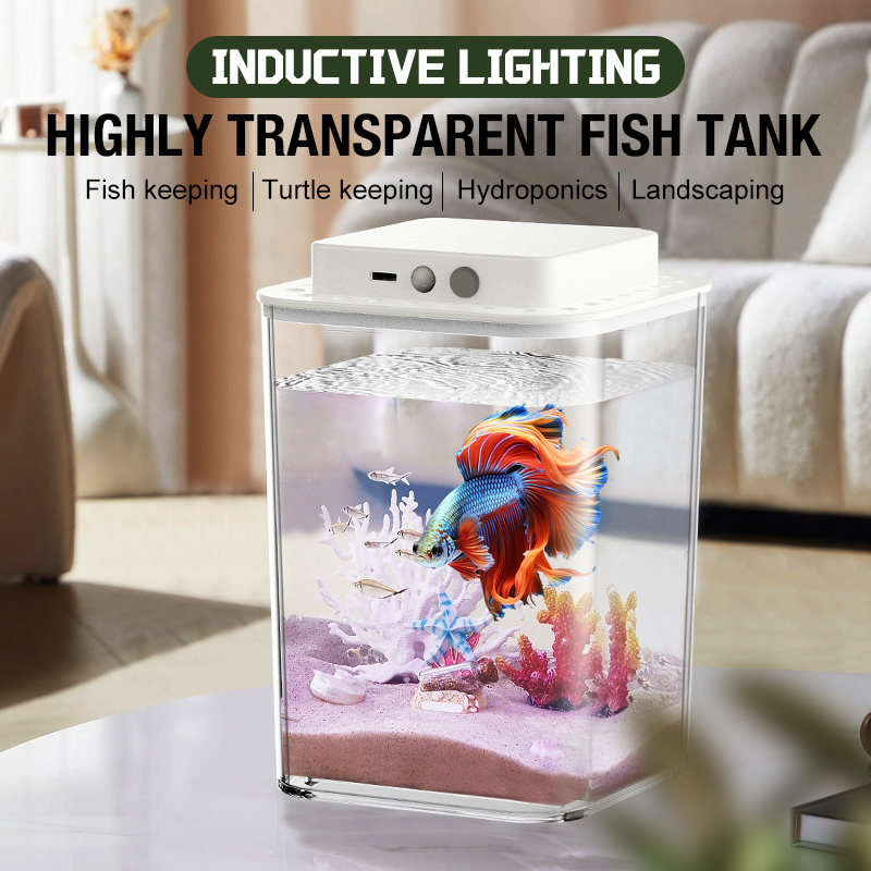 Desktop fish tank, new aquariu - Fish Toy In Aquarium ulasan dan harga