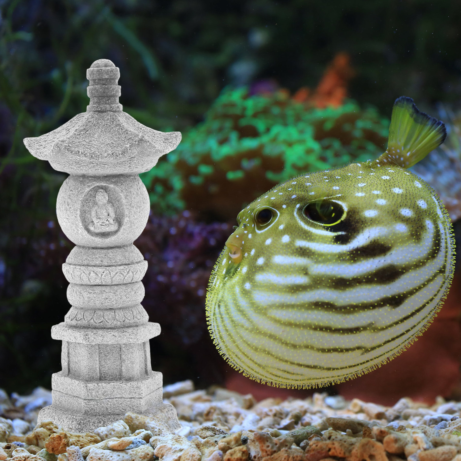 Miniature Pavilion Fish Tank D - Aquarium Fish Unique ulasan dan harga
