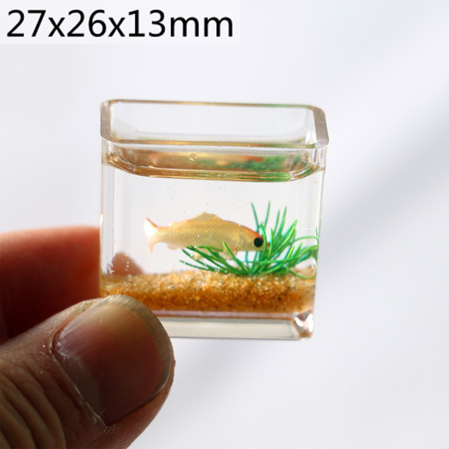 Dollhouse Miniature Glass Fish - Fish Toys For Aquarium ulasan dan harga