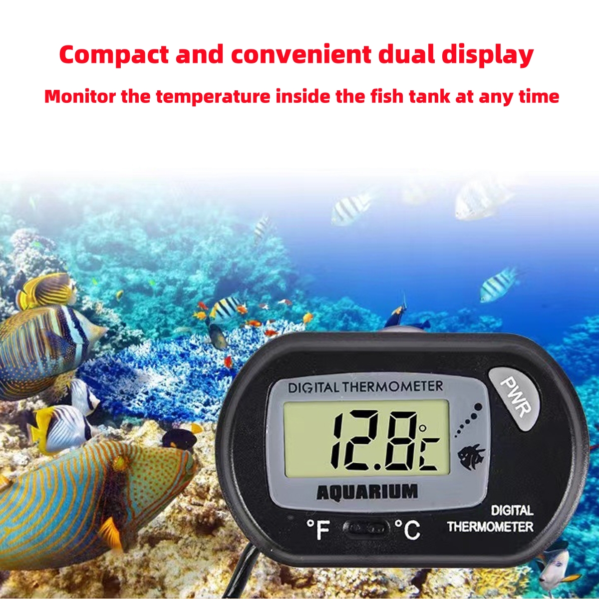1/5Pcs LCD Display Electronic  - Box Fish In Aquarium ulasan dan harga