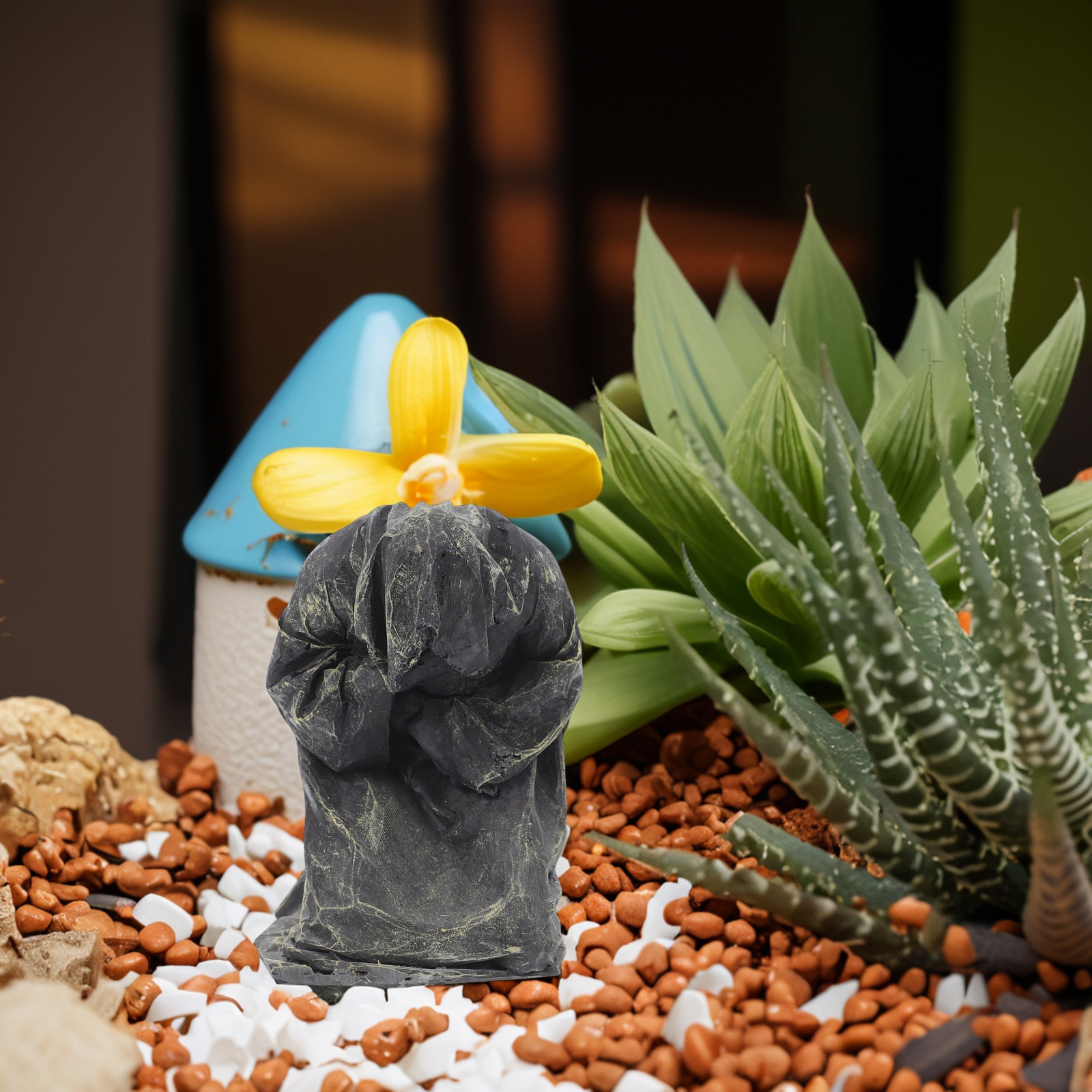 Resin Buddha Aquarium Decorati - Aquarium Fish Unique ulasan dan harga
