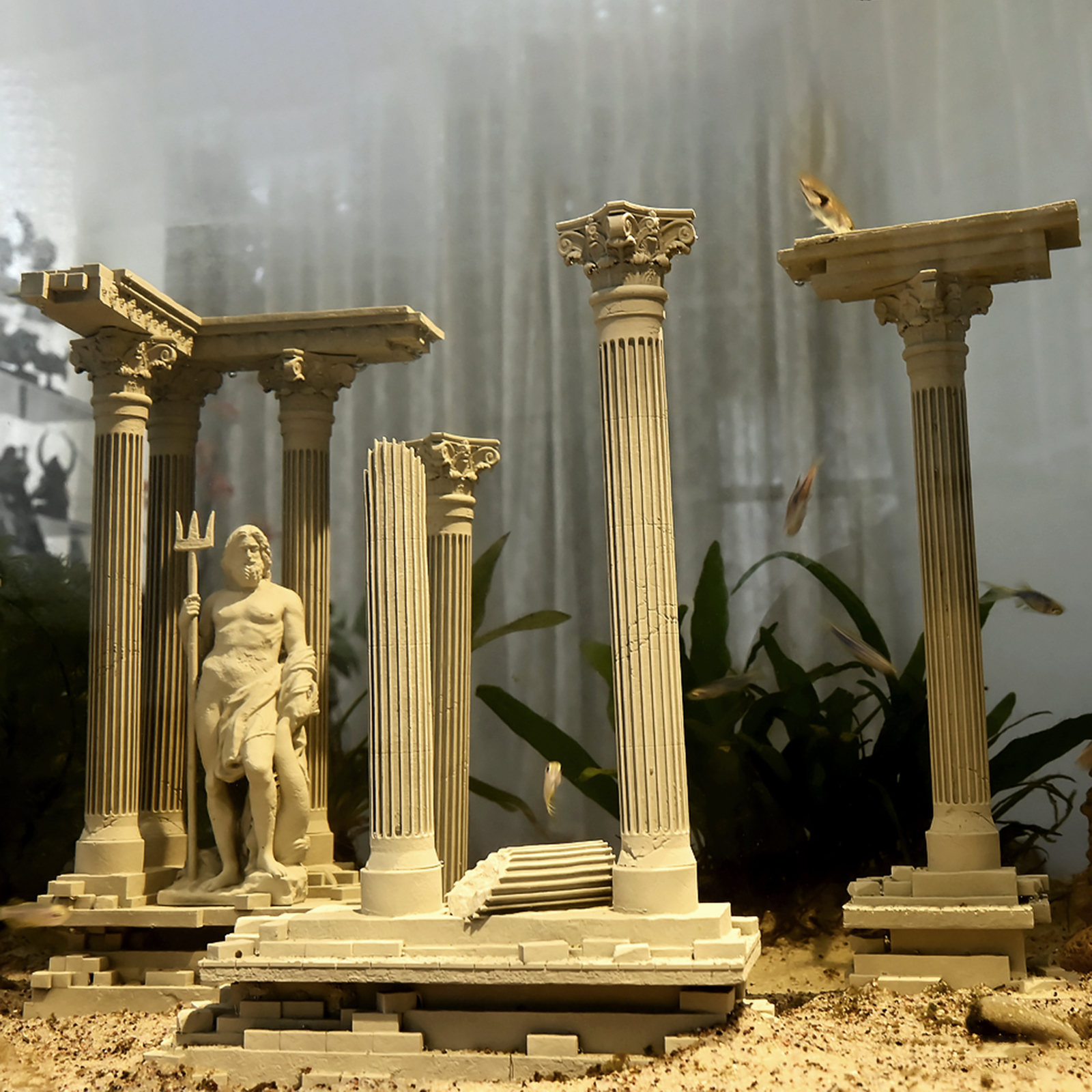 Roman Column Decoration Resin  - Aquarium Fish Beautiful ulasan dan harga