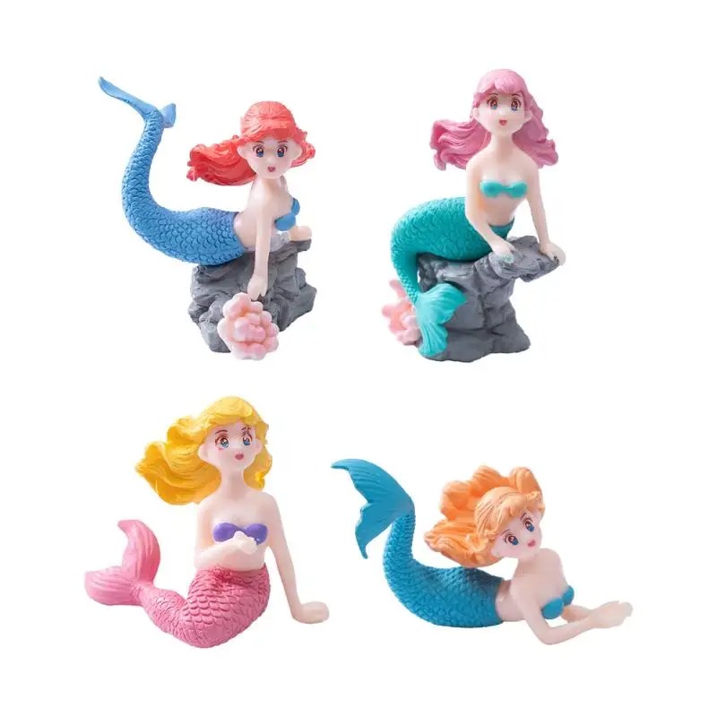 4Pcs Kawaii Reef Mermaid Doll  - Fish Toys For Aquarium ulasan dan harga