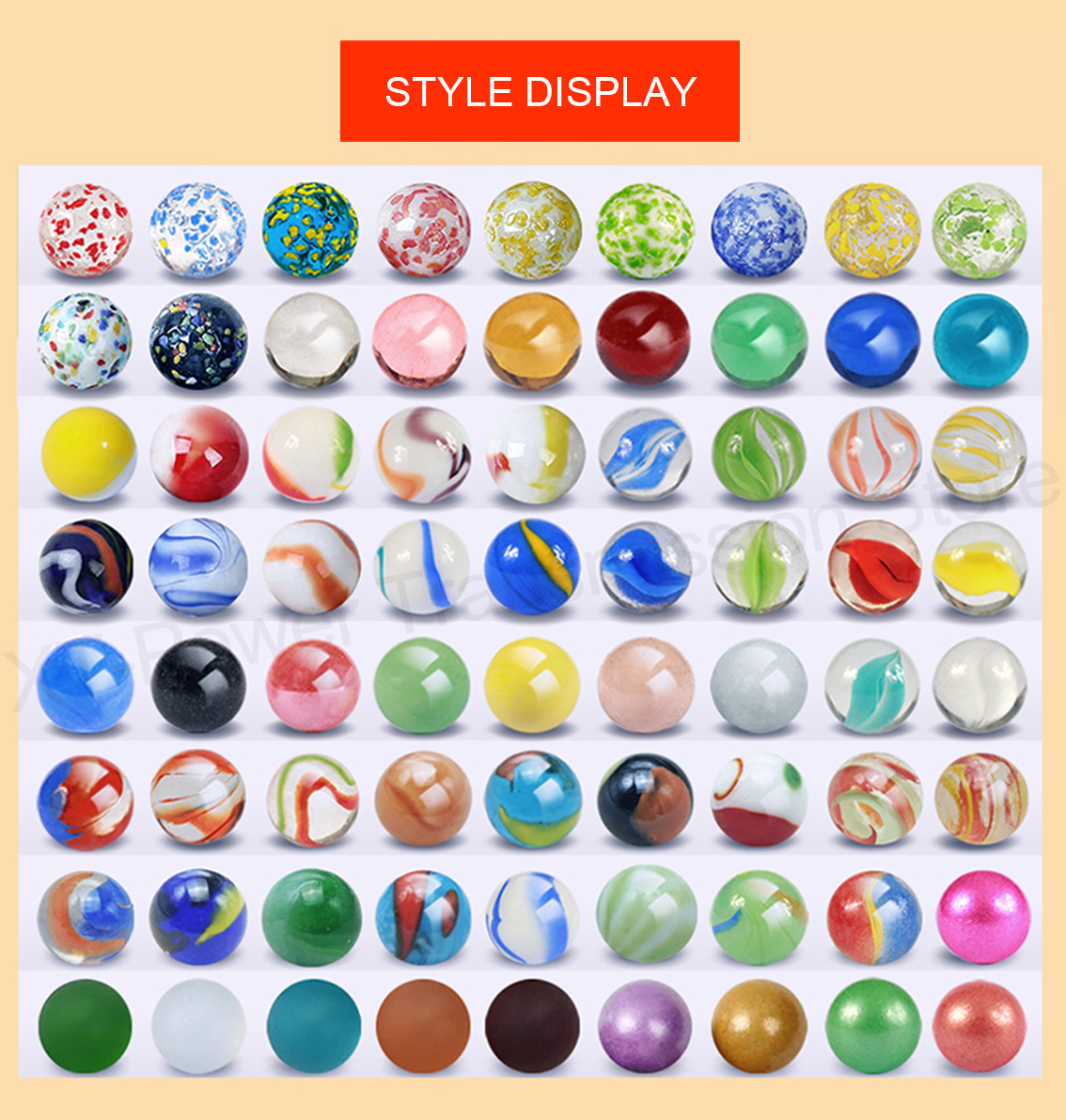 5-90PCS 16mm Colorful Glass Ma - Aquarium Fish Game ulasan dan harga