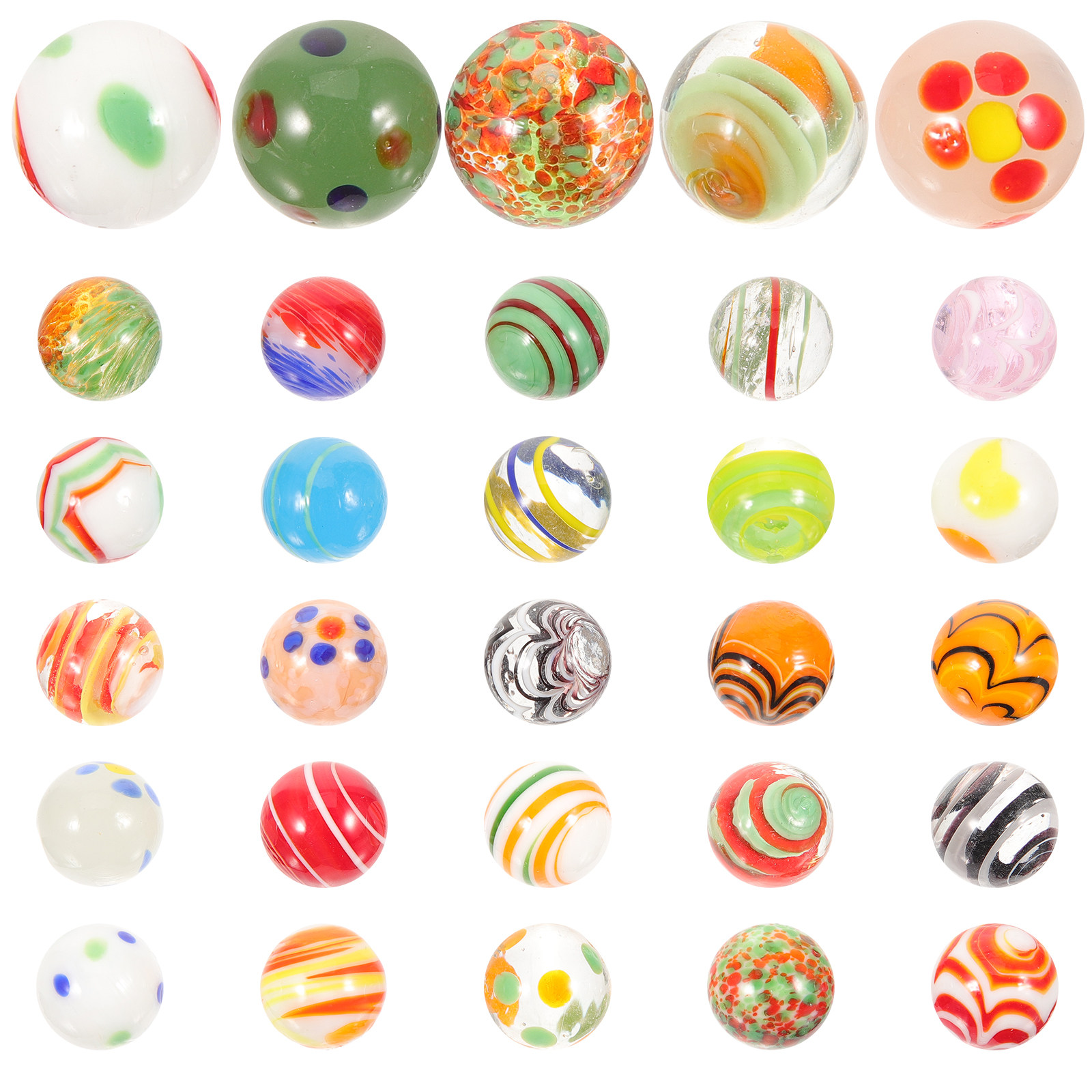 30Pcs Colorful Glass Marbles S - Aquarium Fish Game ulasan dan harga