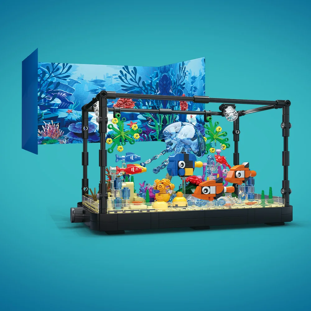 Fish Tank Building Block Set w - Aquarium Fish Game ulasan dan harga