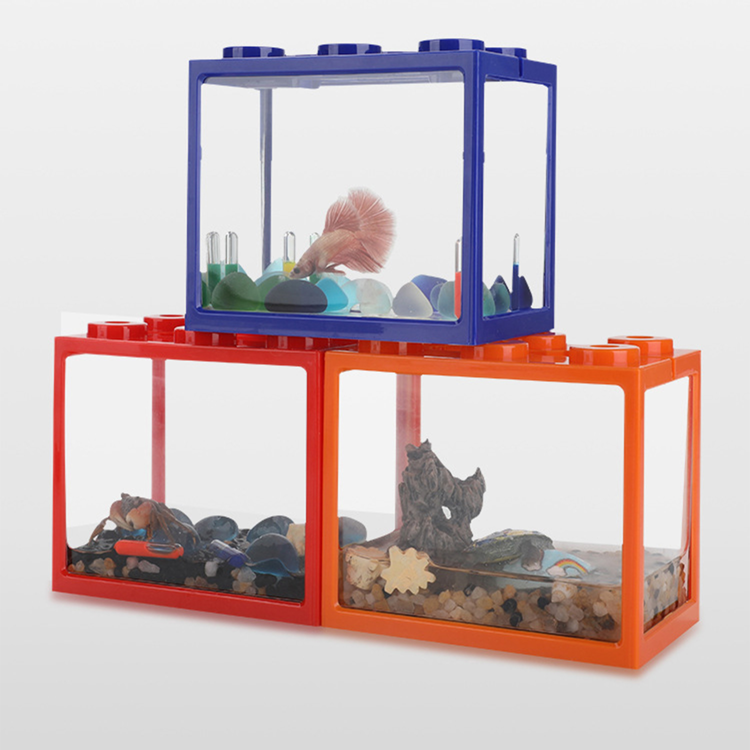 Plastic Betta Fish Tank  Aquar - Box Fish In Aquarium ulasan dan harga