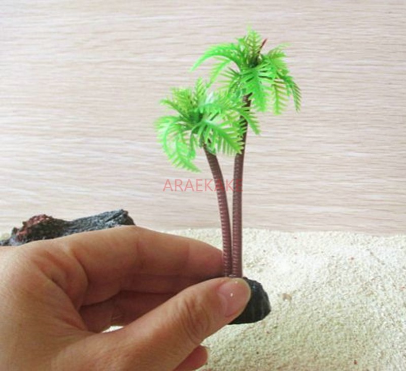 Simulated plant, mini coconut  - Box Fish In Aquarium ulasan dan harga