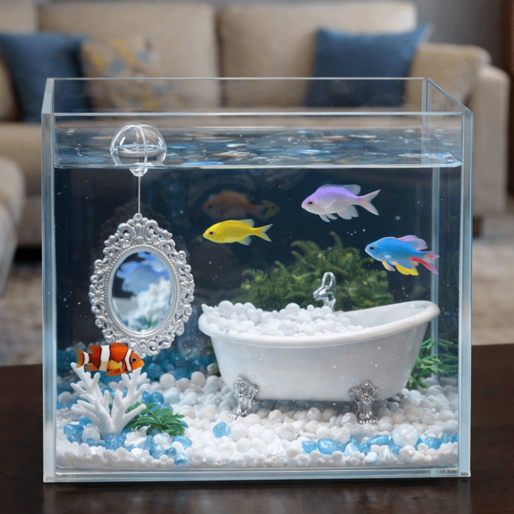 Funny Retro Style Betta Fish T - Fish Toys For Aquarium ulasan dan harga