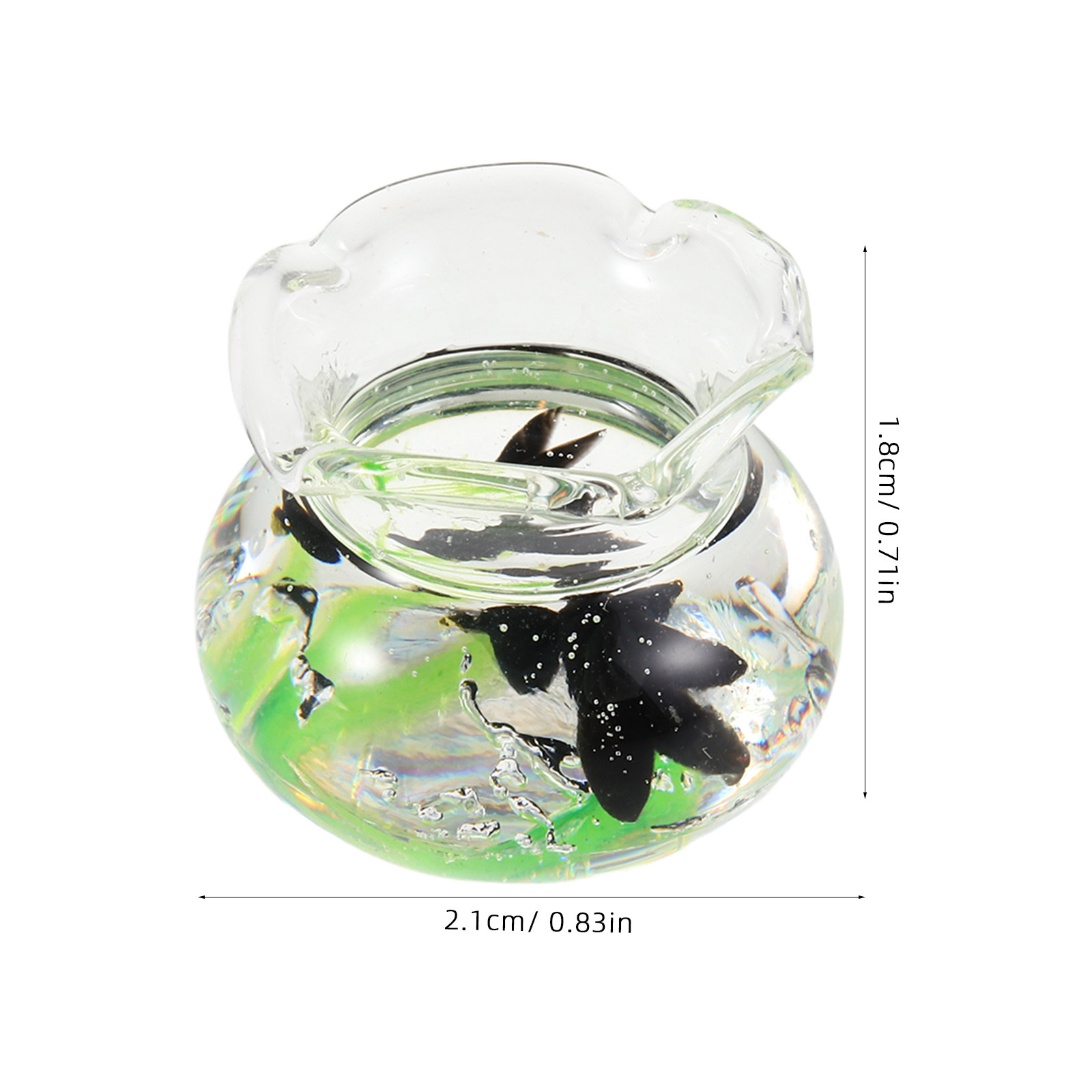 Miniature Resin Fish Bowl Roun - Fish Toy In Aquarium ulasan dan harga