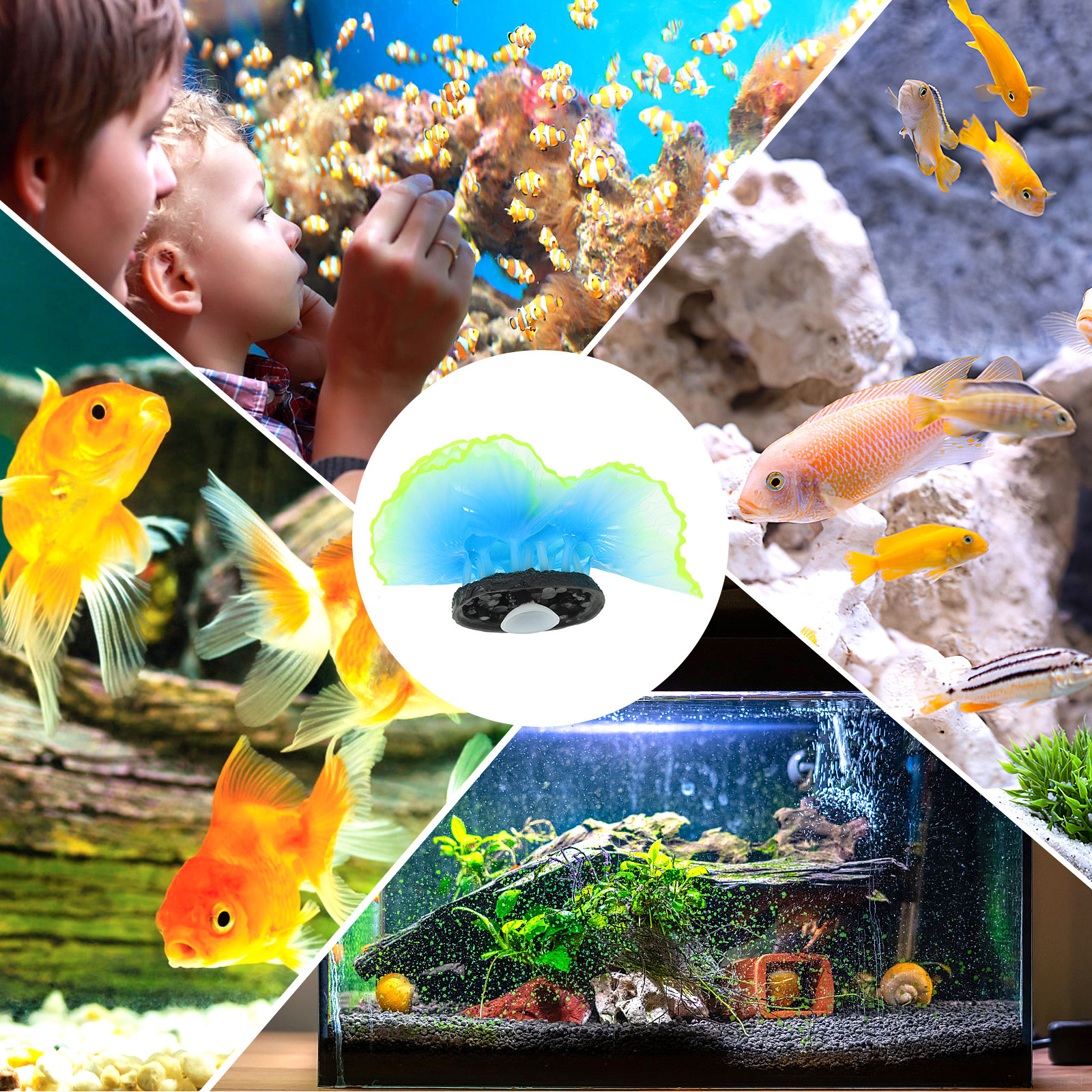 Silicone Coral Ornament for Aq - Aquarium Fish Beautiful ulasan dan harga