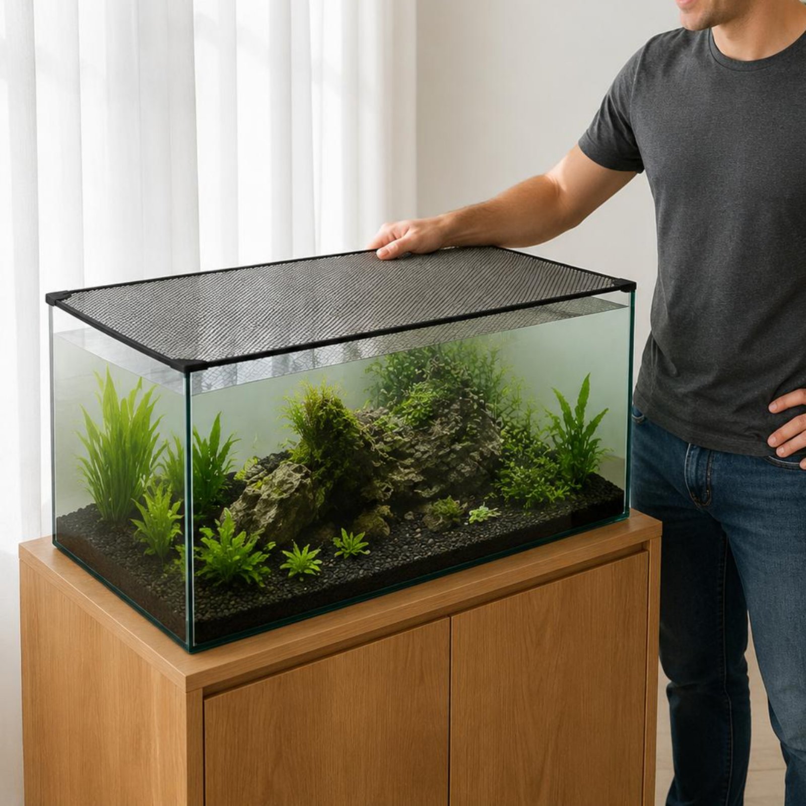 Fish Aquarium Net Cover Quick  - Aquarium Fish Net ulasan dan harga
