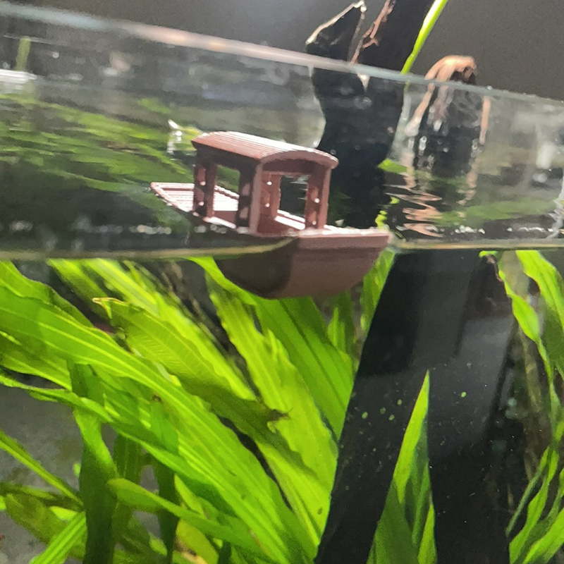 3D Printed Mini Small Boat Mic - Fish Toys For Aquarium ulasan dan harga