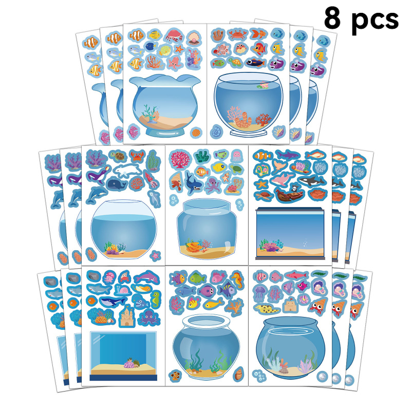 8Pcs Cute Cartoon Dream Fish T - Aquarium Fish Game ulasan dan harga